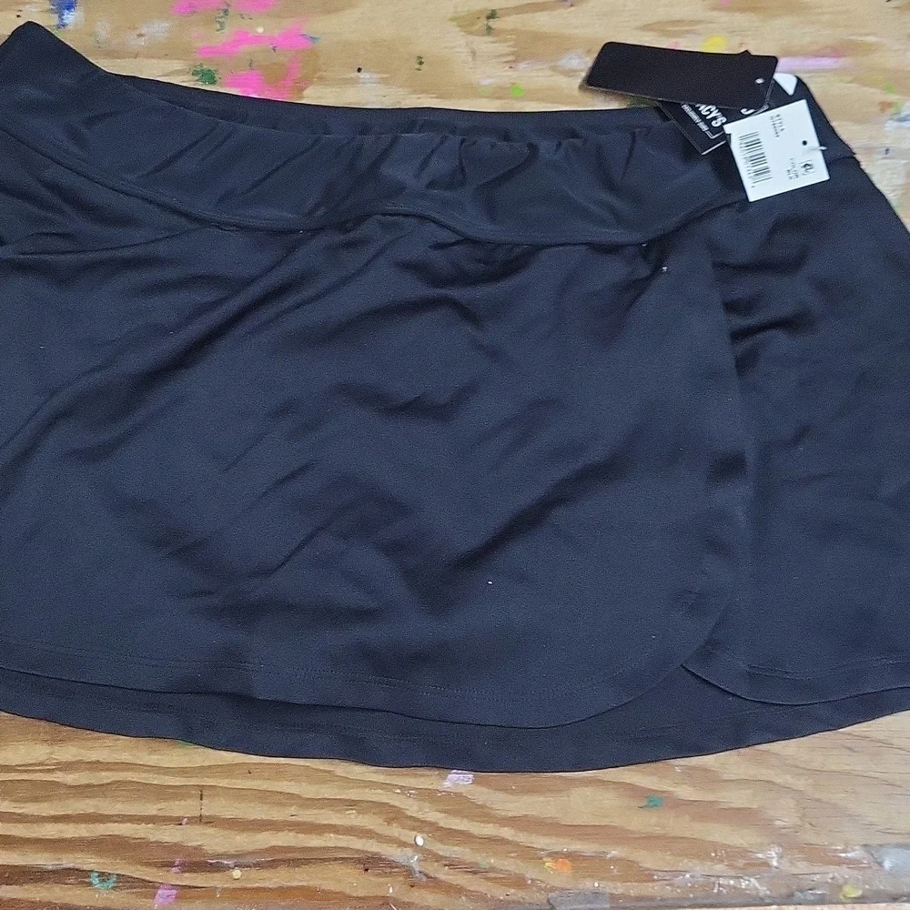 Anne Cole Floral Halter Top and Island Escape Black Skirt Set 14 NWT